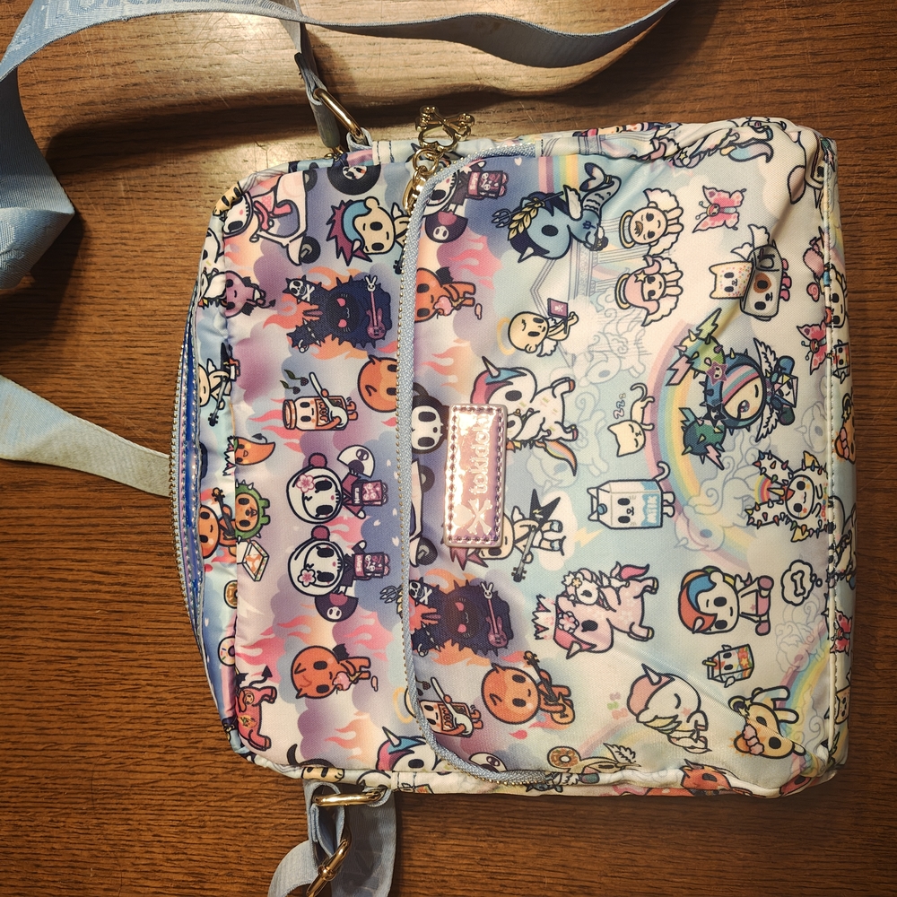 Tokidoki Pastel Rainbow Kawaii Character Print Crossbody Bag